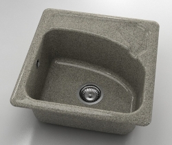 RETRO DŘEZ 51x51cm SPACE GRAY s odkapávací miskou