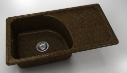 RETRO DŘEZ 90x49cm SANDSTONE s pravým odkapem