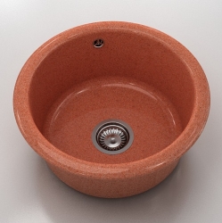 RETRO DŘEZ kruhový 49cm DARK SALMON