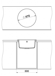 RETRO Rundspüle 49cm NUTSHELL