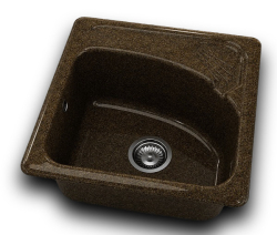 RETRO DŘEZ 51x51cm SANDSTONE s odkapávací miskou