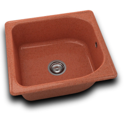 RETRO Küchenspüle 56x51cm DARK SALMON