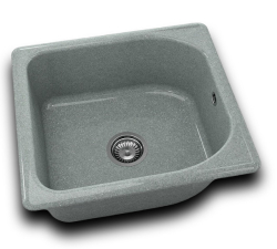 RETRO Küchenspüle 56x51cm PLATINUM
