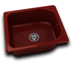 RETRO Küchenspüle 60x51cm FIREBRICK