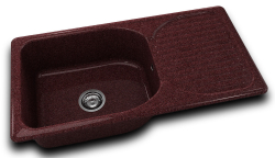 RETRO DŘEZ 95x49cm BORDO